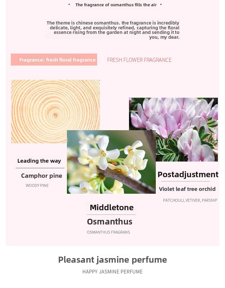 Osmanthus parfum voor mannen en vrouwen, langdurige geur, frisse jasmijn, roos, bloemige eau de toilette 35 ml_voghion.com