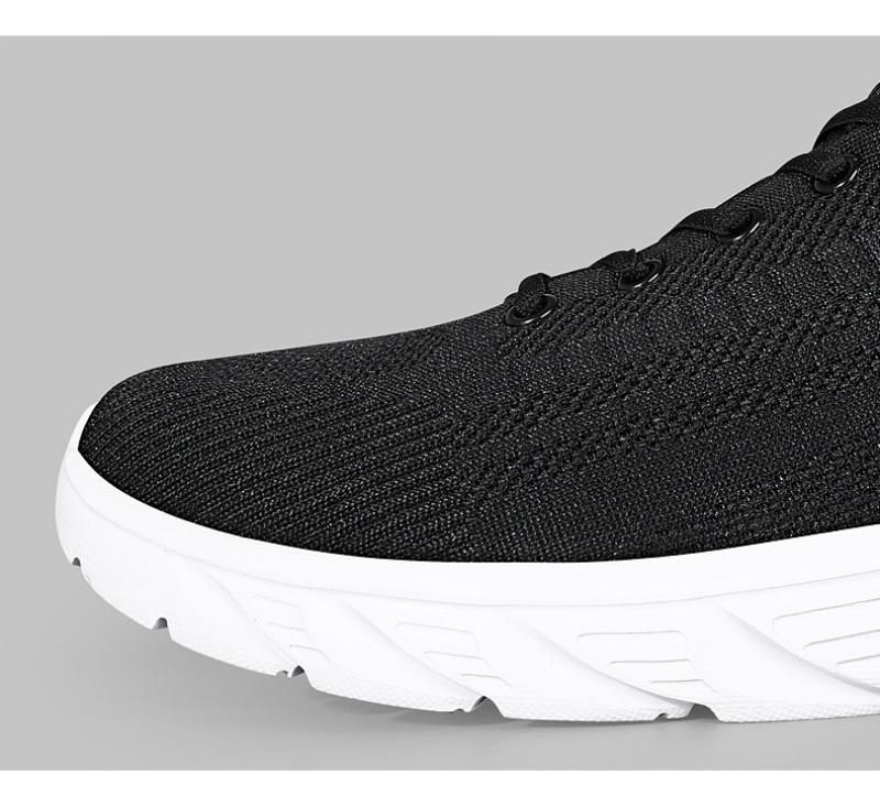 Zapatillas de deporte de punto con cordones de moda para hombre, calzado informal para correr, caminar, hacer ejercicio al aire libre_voghion.com