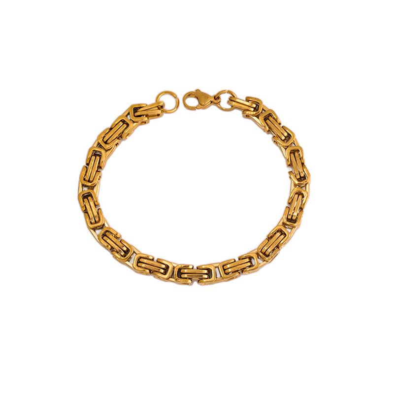 6mm New Bold Hip-Hop Bracelet Titanium Steel Electroplated Color-Retaining Emperor Chain Jewelry High-End Feel_voghion.com