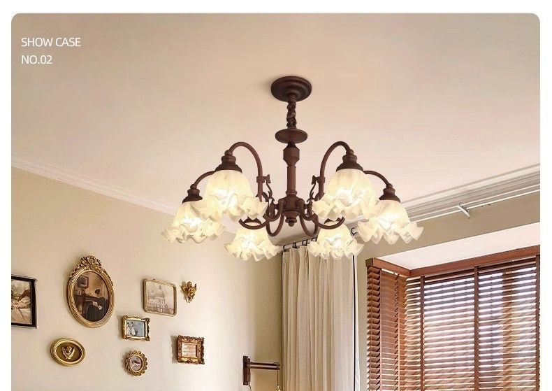 Lustre estilo vintage francês 2025, luminária principal americana de meados do século para sala de jantar, quarto e corredor, flor de designer_voghion.com