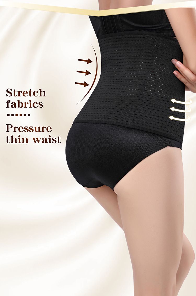 Women's Postpartum Belly Belt Four Seasons Hollow Three Breasted Belly Belt Exercise Belly Reduction Body Shaping Waist Belt_voghion.com