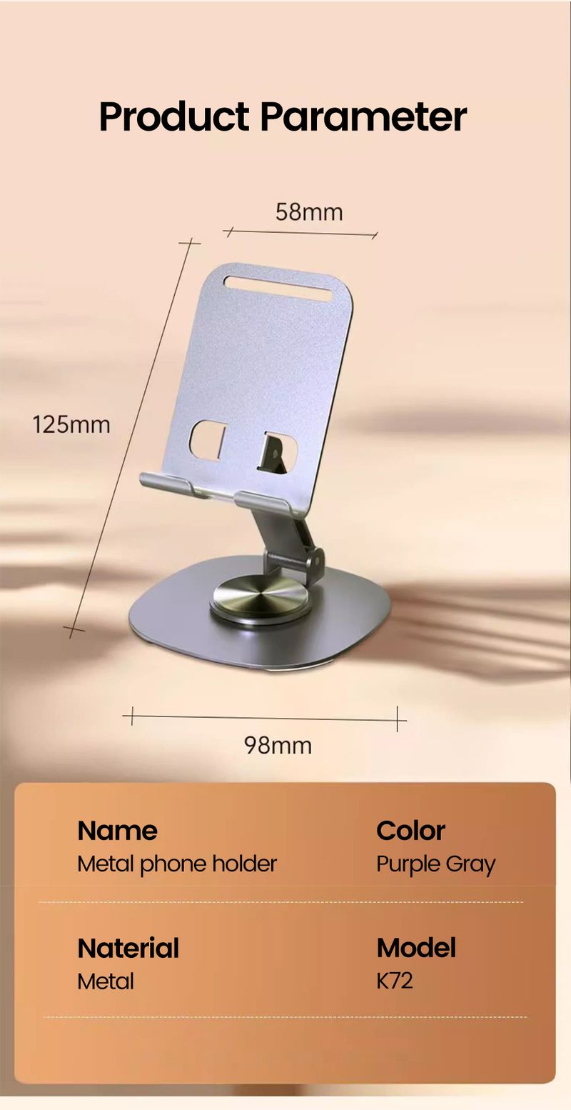 Olaf Rotating Table Cell Phone Holder Support Desktop Stand For IPad Samsung IPhone 15 14 13 Mobile Mount_voghion.com