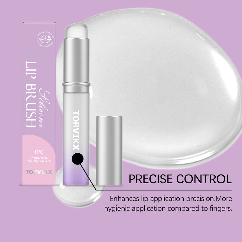 TORVIKX Gleichmäßiges Auftragen von Make-up, bequem, leicht zu reinigen, langlebig, praktischer Lippenpinsel aus Silikon_voghion.com