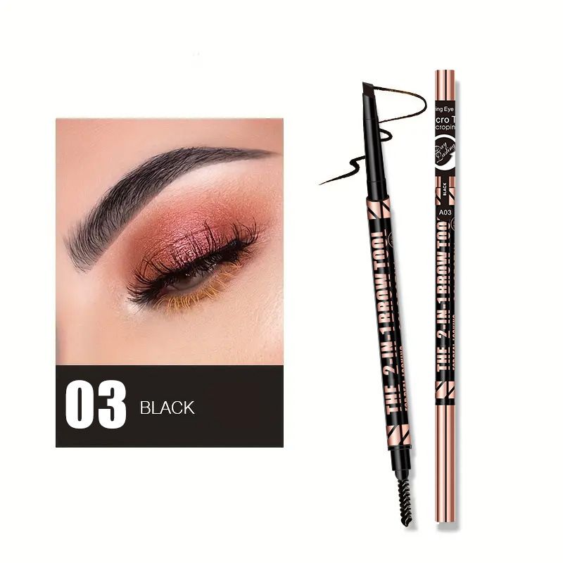 Eyebrow Enhancers QICIY Double Headed Eyebrow Pencil, Waterproof, Thick, Three Dimensional Shaping, Eyebrow Pencil_voghion.com