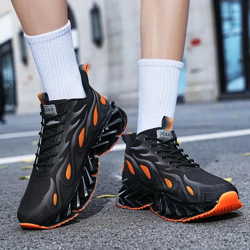 Custom Men Fashion Casual Sneakers Height Increasing Soft Lightweight Blade Sports Running Shoes for Man Closed Runner_voghion.com
