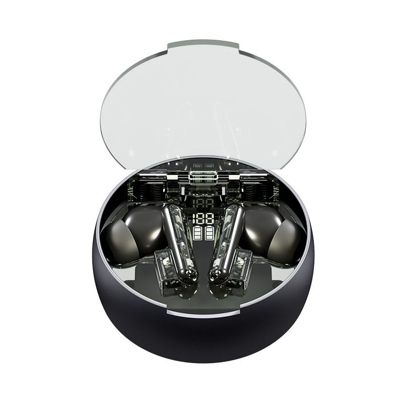 The new high-end transparent super long battery life noise reduction semi-in-ear wireless Bluetooth headset is suitable for Huawei iPhone._voghion.com