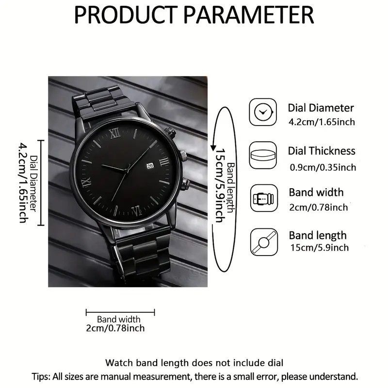Men's Waterproof Quartz Watch - Trendy Design With Life Calendar & Date Display (Ideal For Students & Teens)_voghion.com
