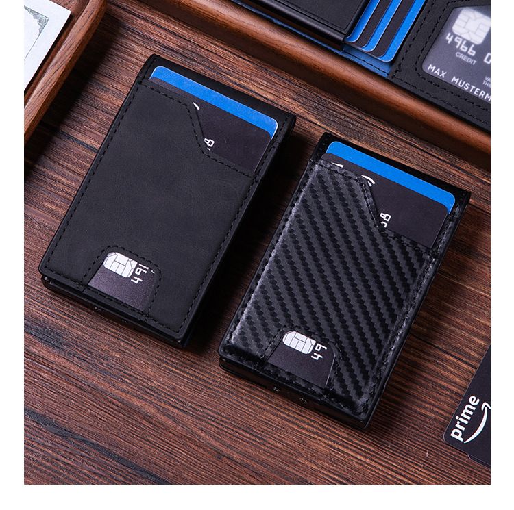 Schlankes RFID-blockierendes Kartenetui aus Aluminiumlegierung – Multifunktionale Geldbörse für Kreditkarten, Bargeld und Ausweis_voghion.com