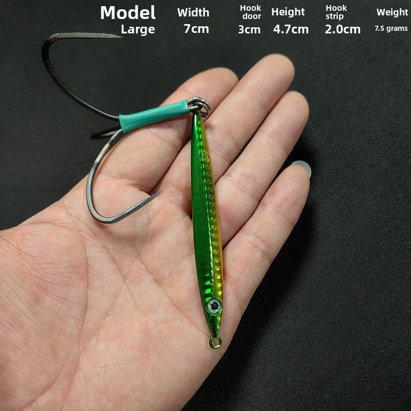 Blade Scale Casting Large Lure Fishing Gear Full Set Spear Hook Slim Long Iron Plate_voghion.com