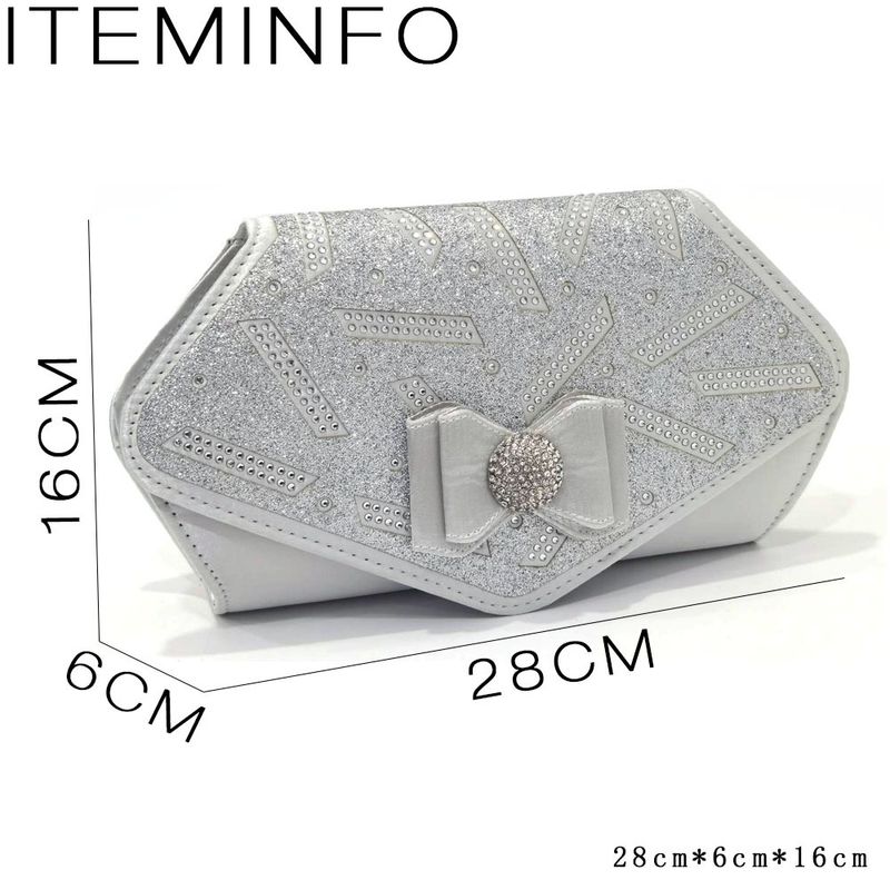 Damenschuhe Große Damenschuhe Schuhe für Geburtstagsfeiern Kleiner Keilabsatz Schuhe mit dicker Sohle und gleichem Design Clutch Bag Diamond Flower_voghion.com