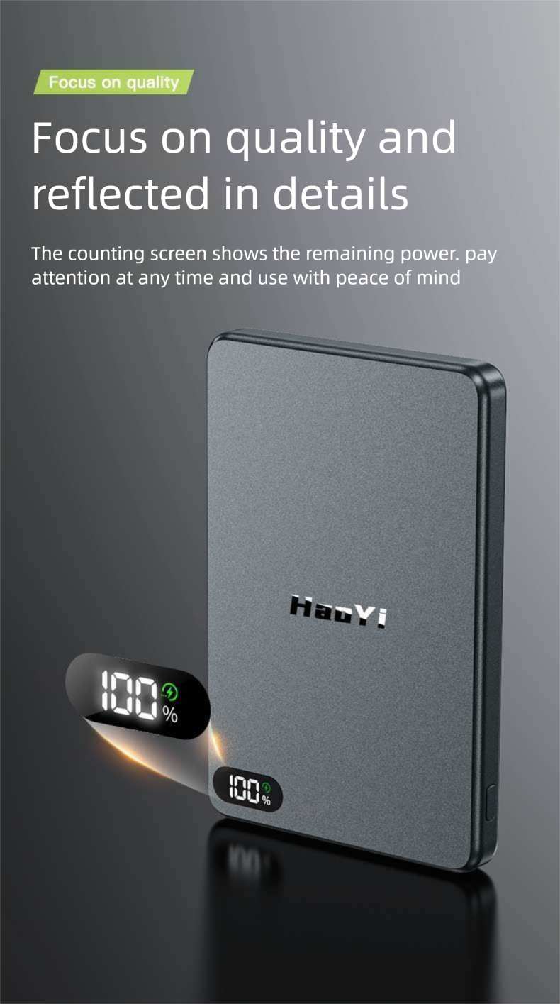 3C-gecertificeerde magnetische draadloze powerbank voor iPhone 15, 20.000 mAh, snel opladen_voghion.com