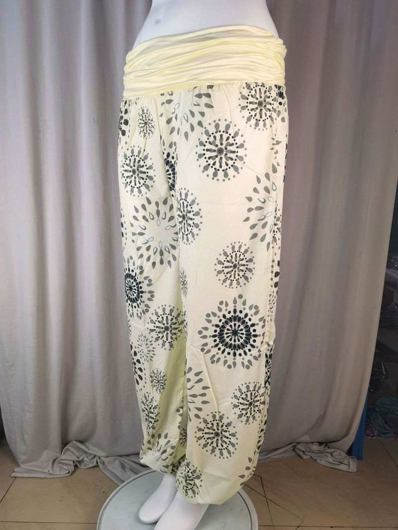 Pantaloni casual harem con stampa digitale lunga da donna_voghion.com