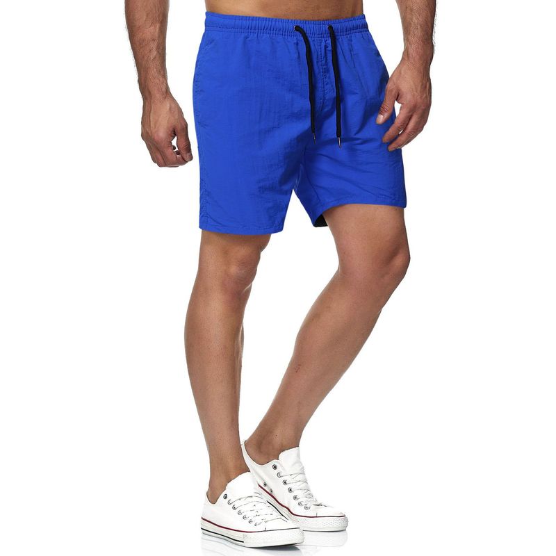 2024 Frühjahr/Sommer 5/4 Schnelltrocknende dünne einfarbige Strandhose Sport- und Fitness-Shorts für Herren_voghion.com