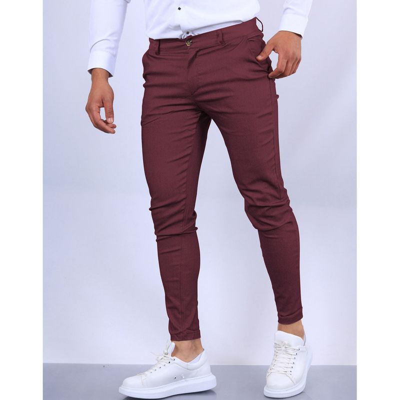 Solid Color Business Slim Men's Pants Banquet Attendance Daily Office Versatile Pants Four Seasons Comfortable_voghion.com