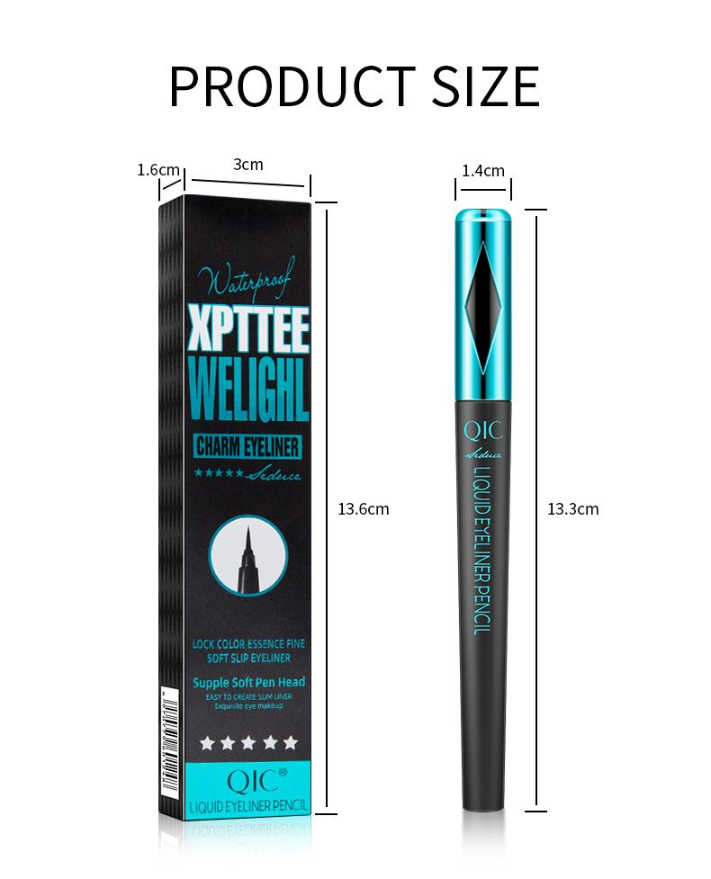 QIC Magic Slim Wasserdichter, schweißfester, färbender, schnell trocknender Make-up-Eyeliner, Eyeliner-Flüssigkeitsstift_voghion.com