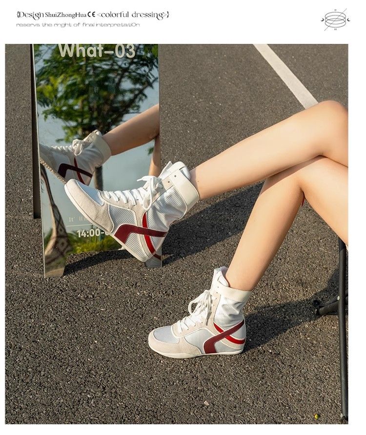 Damen-Boxstiefel, leicht, bequem, atmungsaktiv, Martin-Farbblock, deutsche Trainingsschuhe, höhenverstellbar, neu, kurz, hoch, zum Schnüren_voghion.com