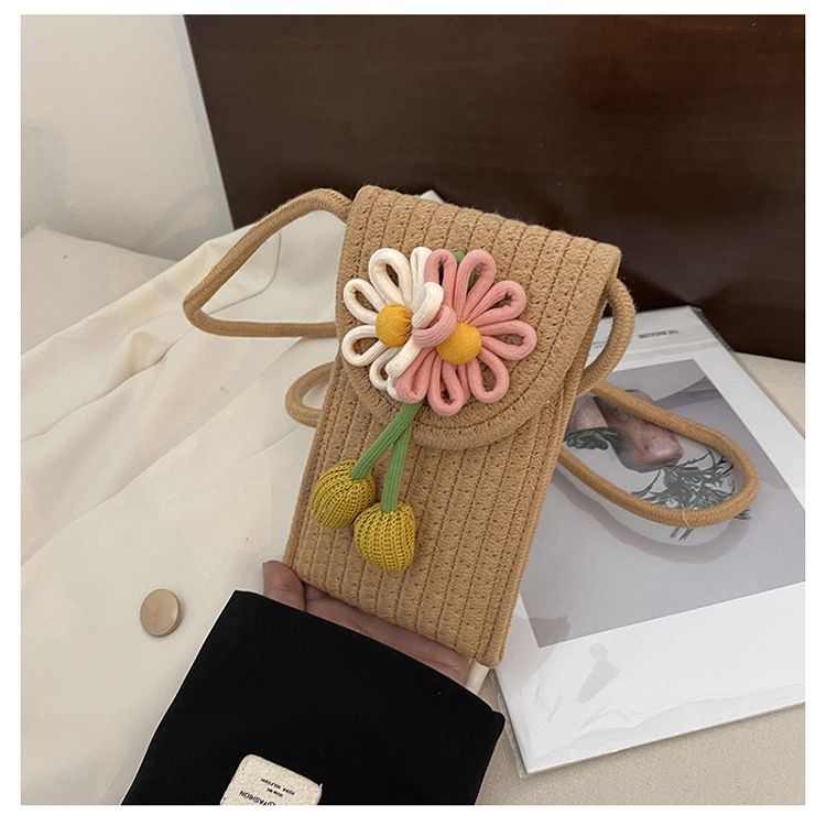 Nuovo squisito intreccio floreale alla moda per telefono cellulare versatile occidentale 2024 da donna con senso avanzato e alla moda_voghion.com