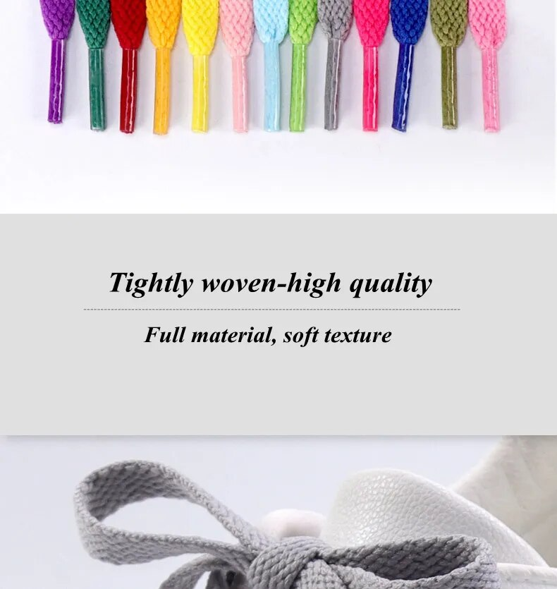 Scarpe da ginnastica piatte Lacci per scarpe Lacci per scarpe in tela Colore bianco nero Lacci per scarpe classiche 36 colori Accessori per lacci per scarpe_voghion.com