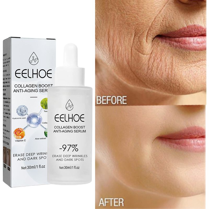 Collagen Anti Wrinkle Facial Serum Anti Aging Face Lift Tightening Dark Spot Remover Brighten Moisturizing Korean Cosmetics 30ml_voghion.com