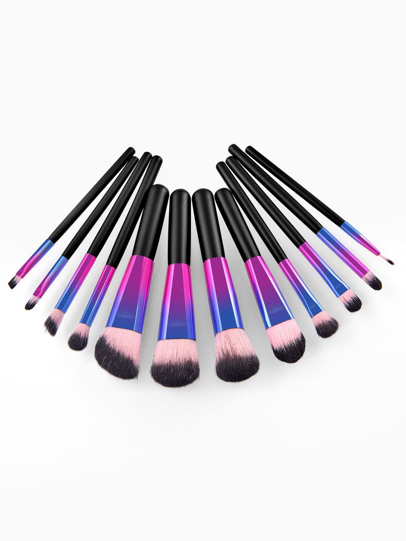 12 neues mehrfarbiges Tuben-Make-up-Pinselset_voghion.com