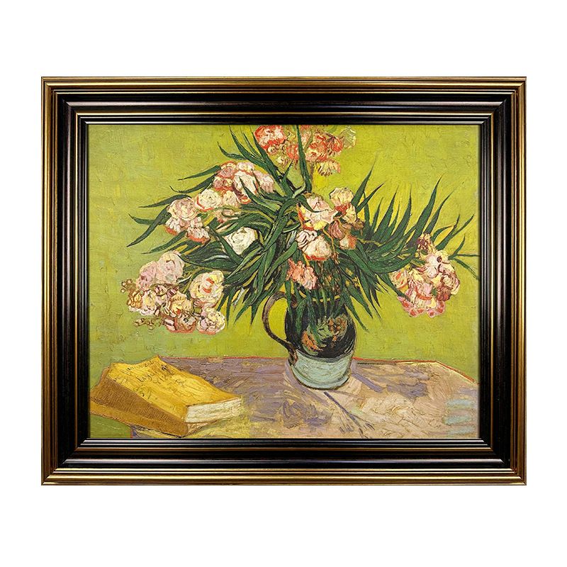 Amerikanischen Stil Eingang Vase Mit Oleander Dekorative Für Schlafzimmer Wohnzimmer Sofa Hintergrund Wand Hängen Ölgemälde_voghion.com