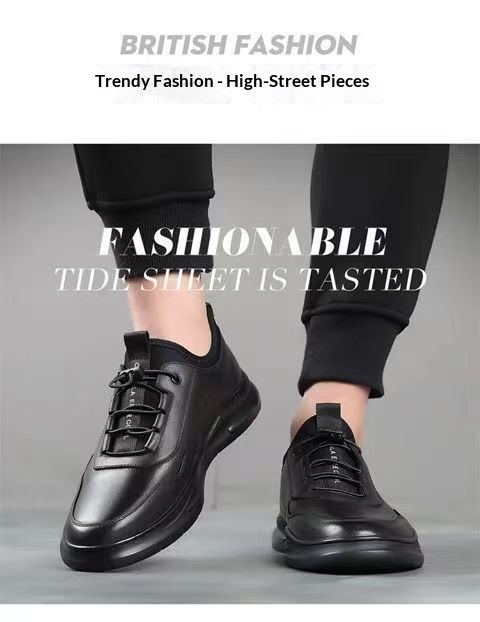 Glide Cross-Border Fashion Business Schnürschuhe aus weichem Leder, flach, formell, britischer Stil, lässige Herrenschuhe_voghion.com