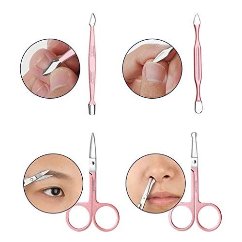 18pcs Manicure Stainless Steel Nail Clippers Pedicure Set Portable Travel Hygiene Kit Nail Cutter Tool Set_voghion.com