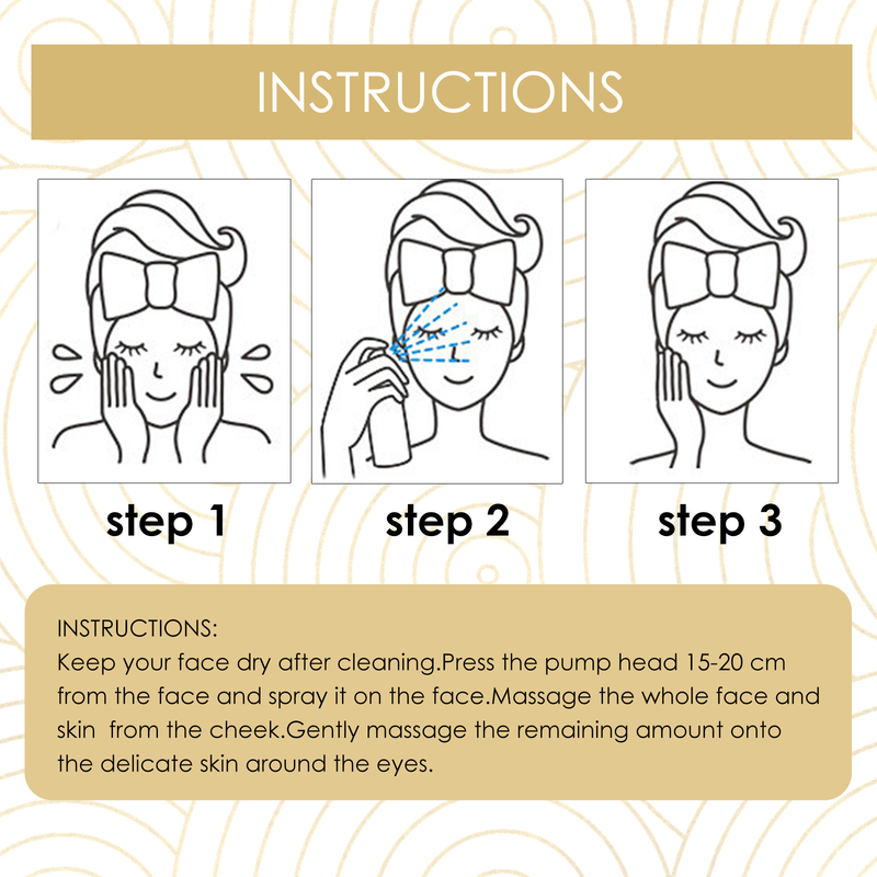 lamina d'oro Lo spray antirughe Beautiful essence riduce le rughe e restringe i pori essence s_voghion.com