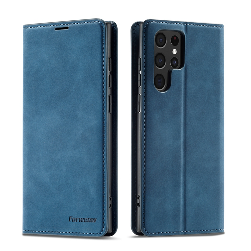Maciņš ar kartes nodalījumu, foto rāmis, statīvs, magnētisks, atverams PU ādas maciņš priekš Samsung Galaxy Ultra Plus S24+ S24 vāciņš_voghion.com