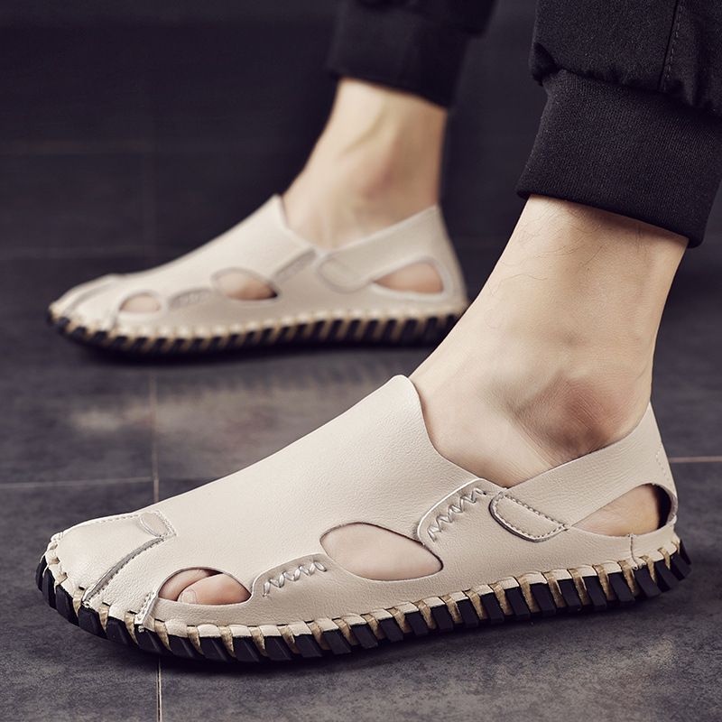 Large Size Sandals Men In Summer, With Hollowed Out Anti Odor Holes And Trendy Soft Soles For Men's Shoes_voghion.com