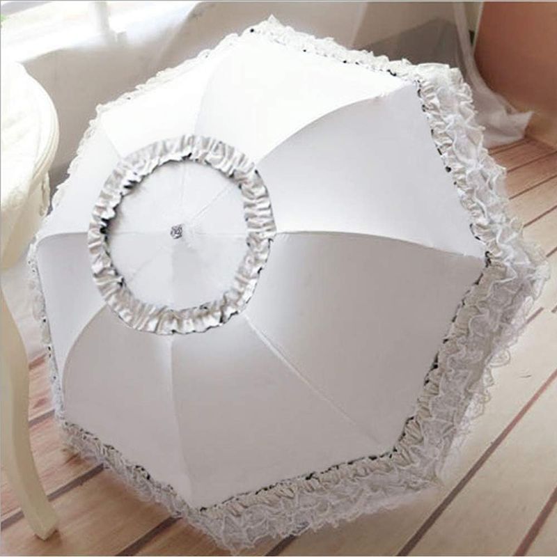 Lace UV Parasol - Windproof Folding|Sun/Rain Dual Protection_voghion.com