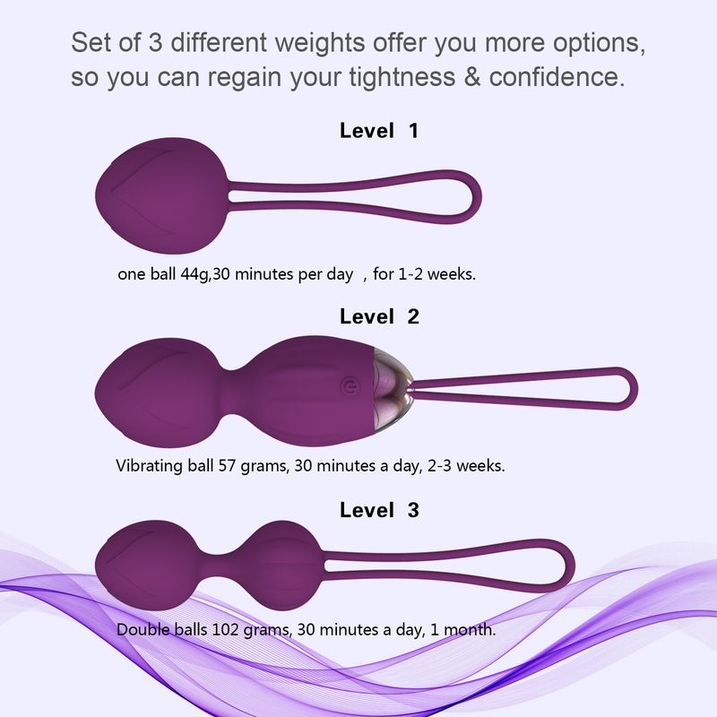 Kegel Ball Exercise And Massage Function 2-in-1 YAI66W017A Four-Piece Set Adult Products Pleasure_voghion.com