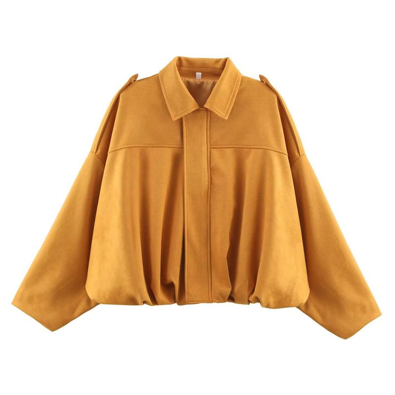 Women's Clothing Fashion Bomber Jacket With Batwing Sleeves - Stylish Zip-Up Casual Top For Spring (Multiple Colors & Sizes)_voghion.com