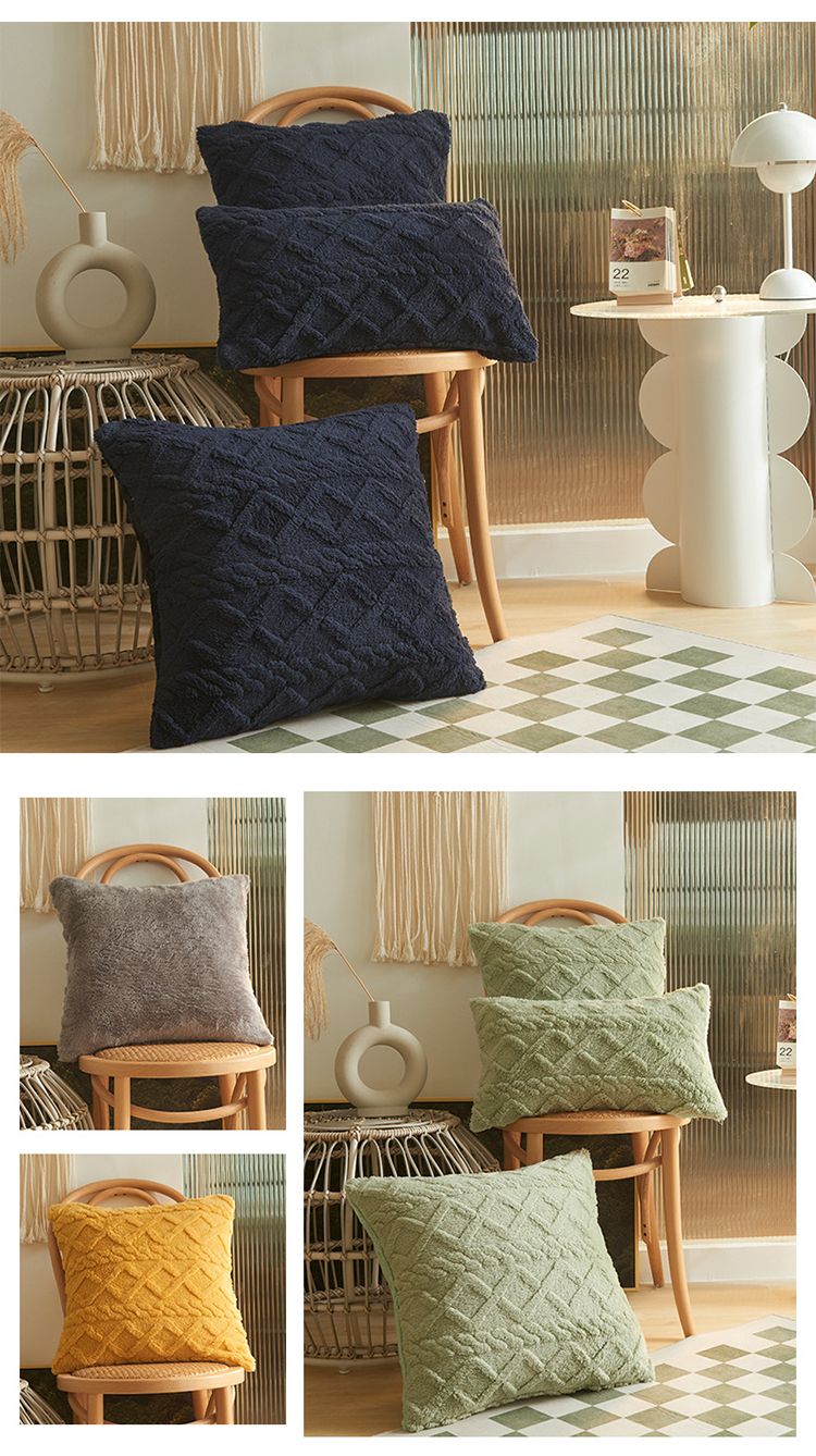 Plüss, bolyhos párnahuzat, rövid polár párnahuzat nappali kanapéhoz, 18x18-as dekoratív párna, lakberendezési párnahuzat_voghion.com