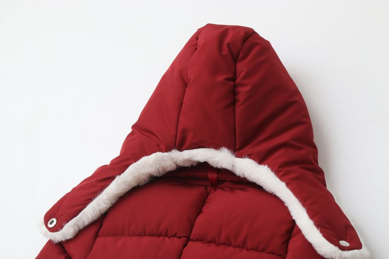 Pelele de invierno premium con capucha para bebé Mother & Kids: mono grueso acolchado de algodón para bebés y niños pequeños (66-90 cm), unisex, manga larga, con cremallera_voghion.com