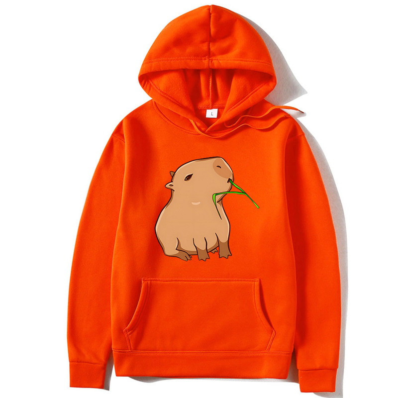 Pull Cartoon Print China-Chic Automne Couple Pull à Capuche Décontracté Lâche_voghion.com