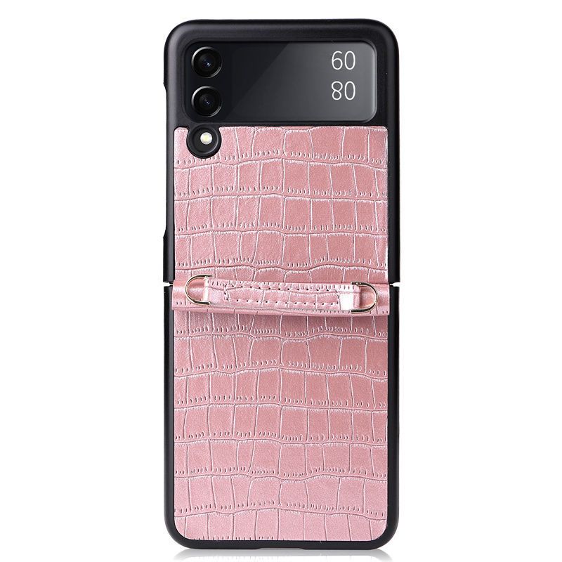 Z Flip3/4/5 5G One-piece Bamboo Pattern With Hand Strap Phone Case Folding Screen Trendy Limited Edition_voghion.com