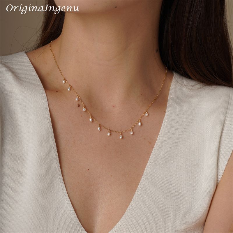 Fashion 14K Filled Natural Necklace Gold Choker Handmade Pendants Collier Femme Kolye Collares Boho Pearl Jewelry for Women_voghion.com