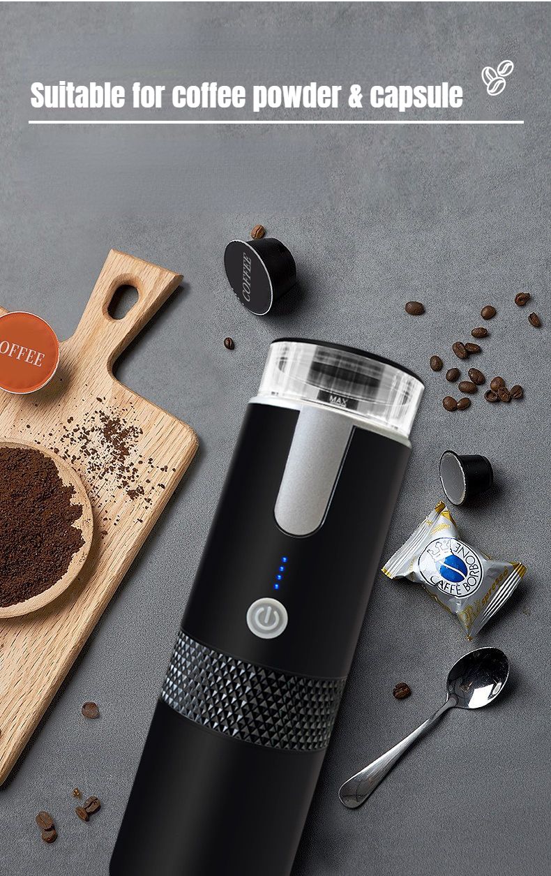Cafetera expreso portátil Houselin, compatible con cápsulas NS, minimáquina de café manual de viaje, perfecta para acampar, viajar y oficina._voghion.com