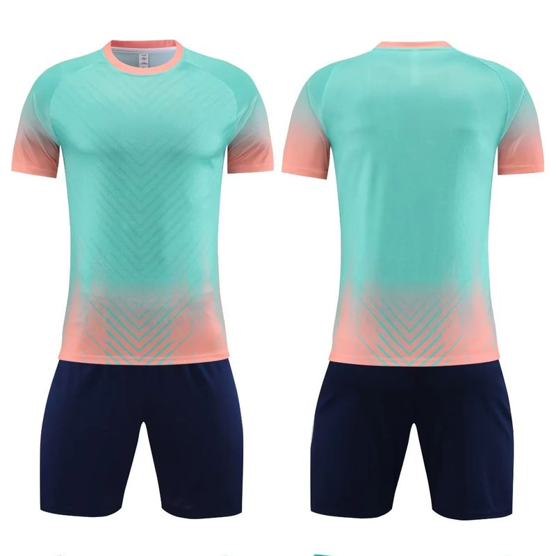 Children's Gradient Soccer Jersey Men's Soccer Jersey Summer Training Short Sleeve Personalized Printed Soccer Jersey_voghion.com
