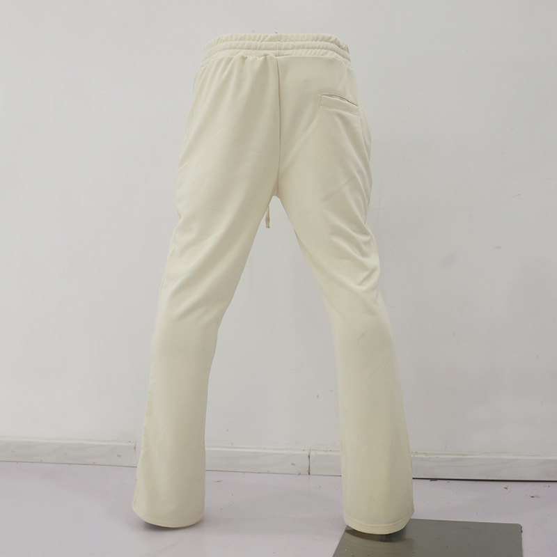 Flared Drawstring Long American Style Solid Color Slim Fit Men's Casual Pants Trendy_voghion.com