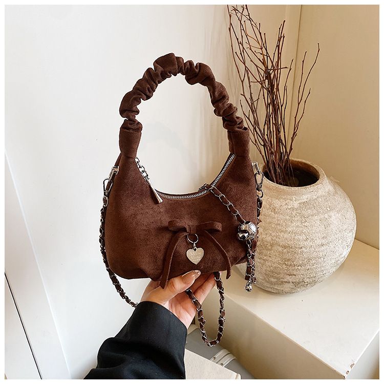 Borsa a tracolla monospalla versatile, casual e semplice, in pizzo, stile coreano Ins, 2025, nuova_voghion.com