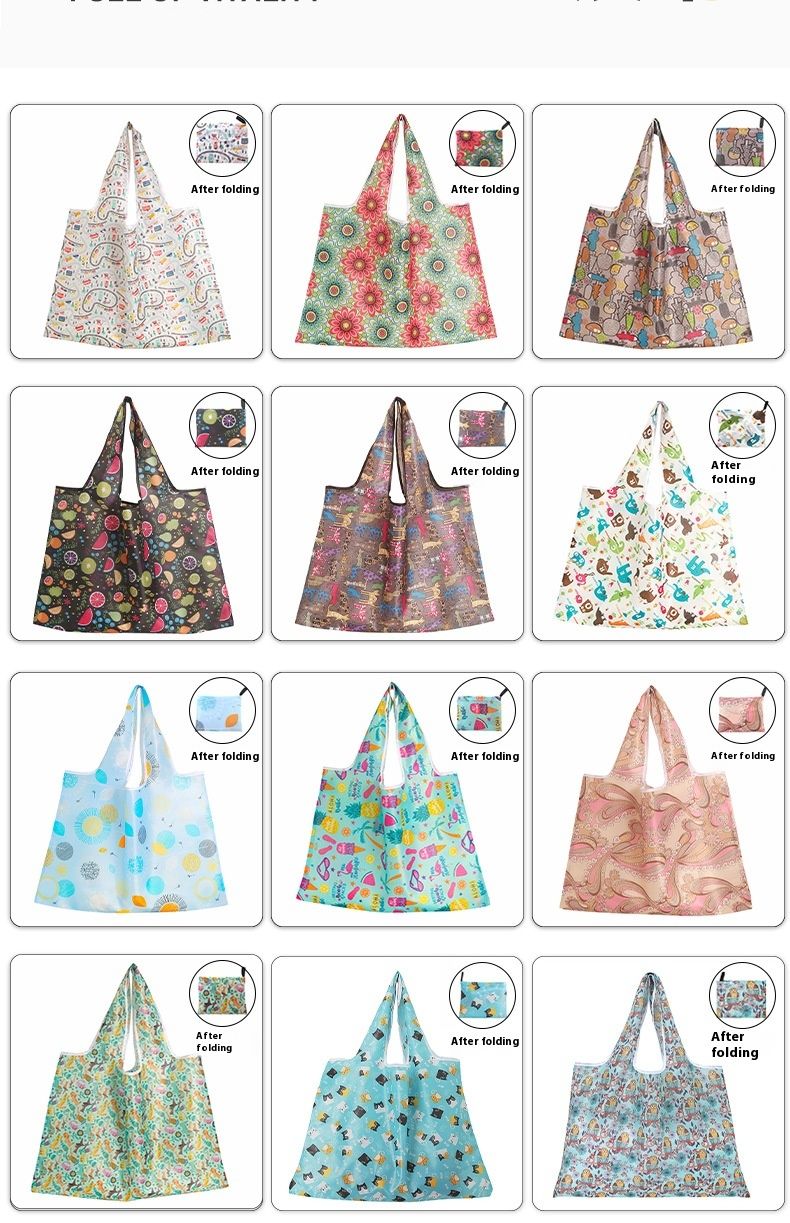 Oxford Doek Opvouwbare Eco-vriendelijke Boodschappentas 210D Grote Draagbare Handheld Opbergtas Supermarkt Boodschappentas Met Grote Capaciteit_voghion.com
