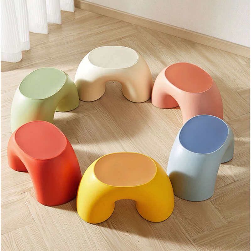 Kanner Plastik Doheem Décke klenge Nordic Style Reebou Hocker, Wunnzëmmer Fousshocker, Schong Änneren Hocker_voghion.com