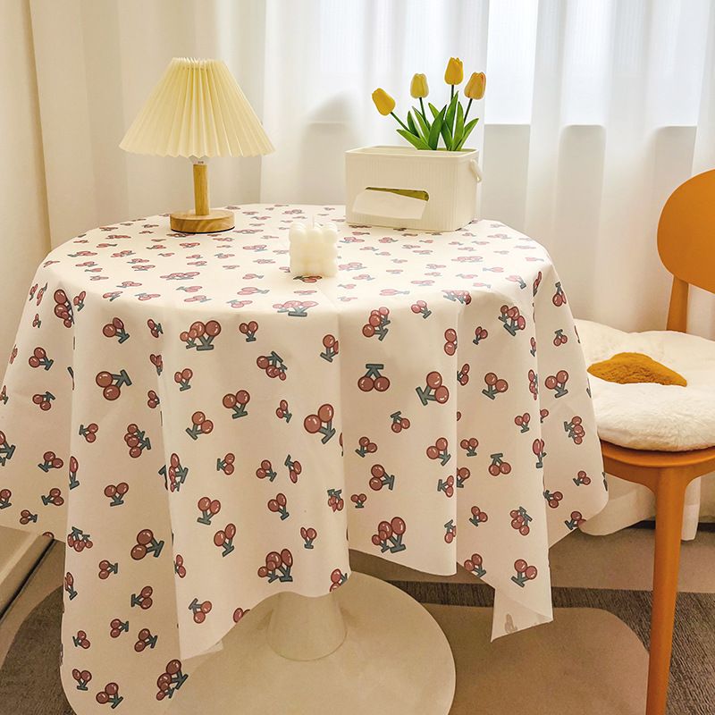 Nappe ronde en velours style rustique et frais pour dortoir d'étudiants_voghion.com