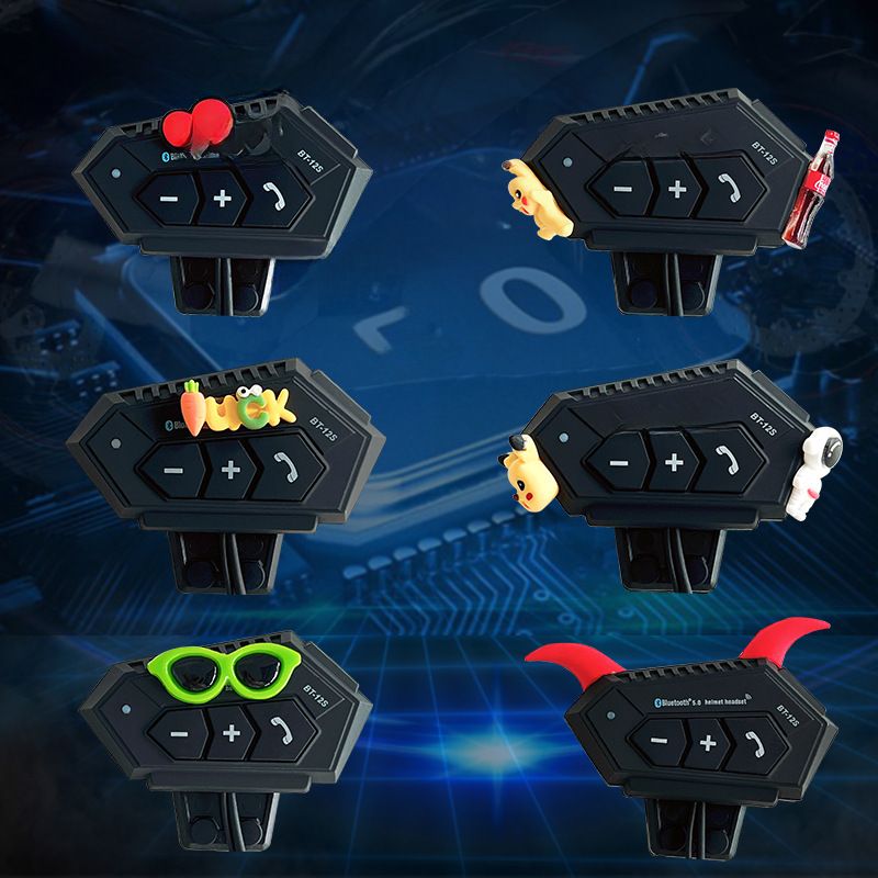 BT12S Motorcycle Helmet Bluetooth Headset 2000 mA Hard Mark Soft Mark Universal Takeaway Riding Bluetooth Headset_voghion.com