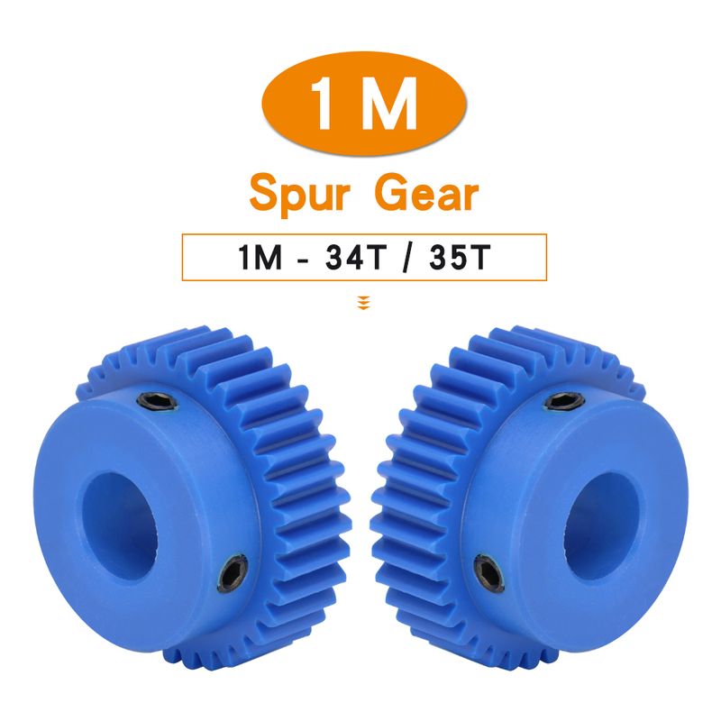 Spur Gear 1M-34T/35T Inner Bore 5/6/6.35/7/8/10/12 gear plastic Height 10 Teeth Pitch 3.14 mm Transmission Parts_voghion.com