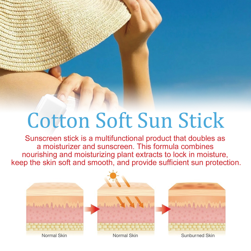 EELHOE Cotton Soft Natural Concealer Refreshing, UV Resistant, Moisturizing, Whitening Skin Protection Stick_voghion.com