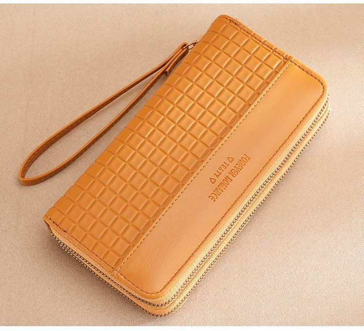 Damen Geldbörse Kleine Geldbörse Mädchen Lange Spleißen Doppel-Reißverschluss Mode Handtasche Geld Clip_voghion.com