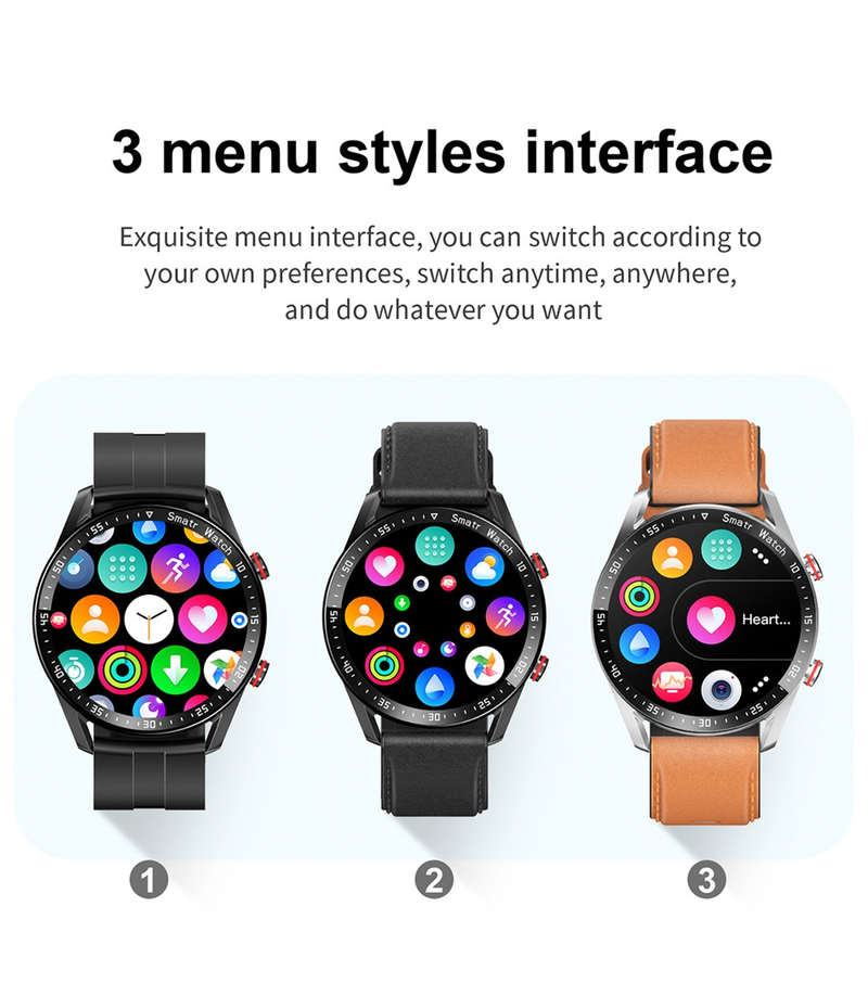 Neue Bluetooth Anruf Smart Watch 1,28'' HD Bildschirm Full Touch Männer Wasserdichte Sport Aktivität Fitness Uhr Gesunde Überwachung Smartwatch für Android IOS_voghion.com